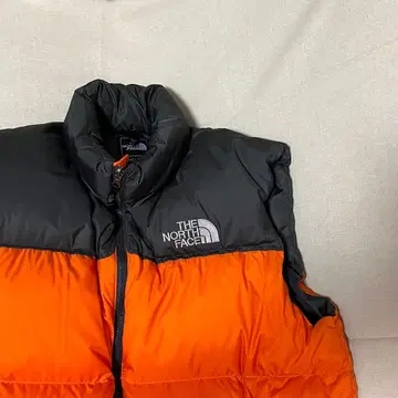 THE NORTH FACE 다운 베스트 오렌지/그레이 [ 사이즈:XL ]