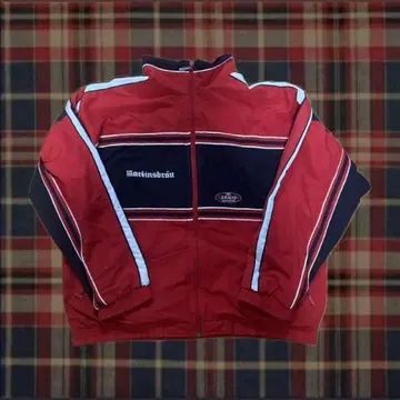 JAKO 빨간색 나일론 자켓 스트라이프 red