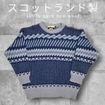 HIGHLAND CRAFT 울 니트 스웨터 스코틀랜드제