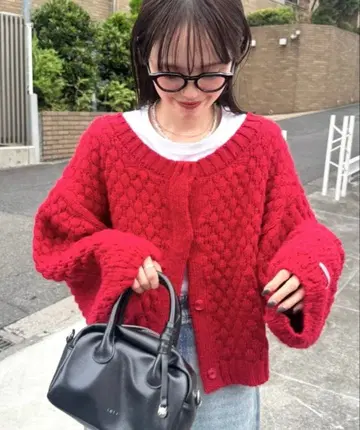 mystic 포코포코 니트 가디건