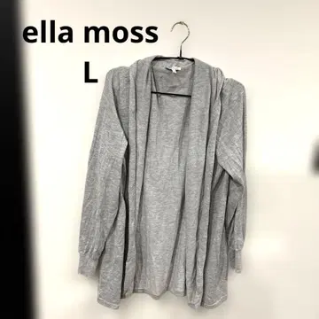 ella moss 그레이 후드 부착 가디건 L