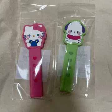 산큐마트 부채 그립 산리오 포차코 키티