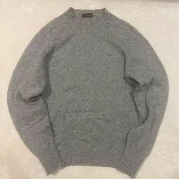 남성용 니트 스웨터 그레이