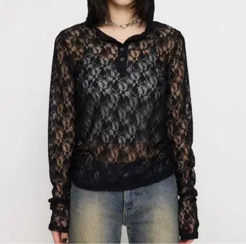 LAGUA GEM FLOR LACE HOODIE 상의