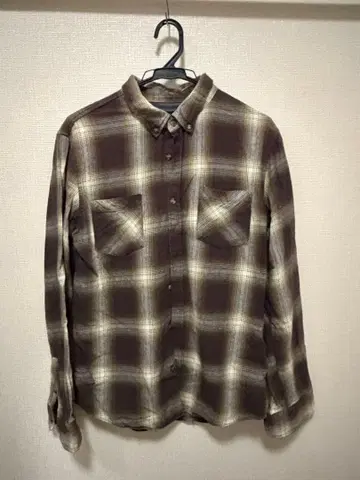 옴브레 체크 셔츠