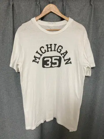 잭슨 마티스의 MICHIGAN 35 티셔츠 일본제 스며드는 프린트