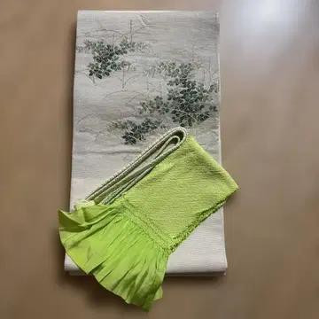 꽃무늬 자수 프릴 장식 오비 천