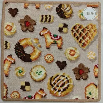 페이러 손수건 미사용 새상품 피카타임 베이지 x 베이지