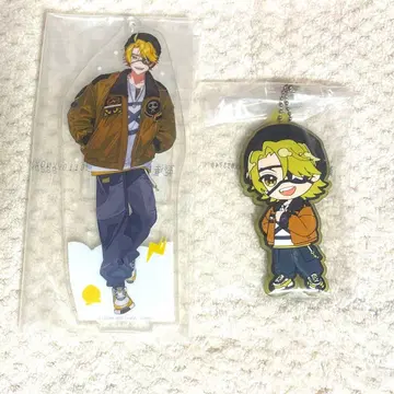 컬러풀 피치 1번 복권 아크릴 스탠드 & 러버 참 세트 탓츤 씨