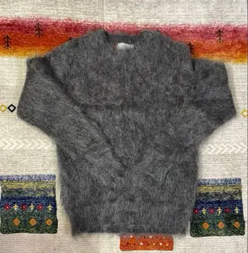 work not work WNW 모헤어 니트 긴 털 일본제