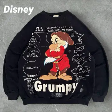 [ 후지가야 다이스케 착용 ] 디즈니 맨투맨 7인의 난쟁이 그랑피 90s