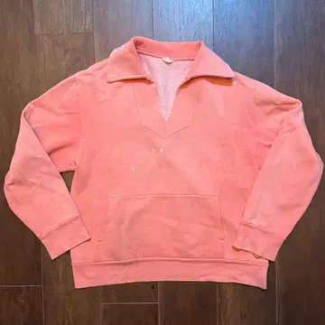 50s 60s 빈티지 페이드 카라 부착 포켓 맨투맨 레어