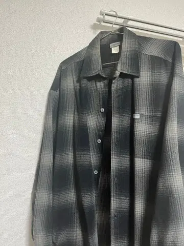 CAL TOP 긴팔 셔츠 옴브레 체크 플란넬 사이즈 XL