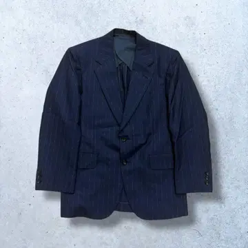 테일러드 자켓 네이비 스트라이프 비즈니스 캐주얼 깔끔한