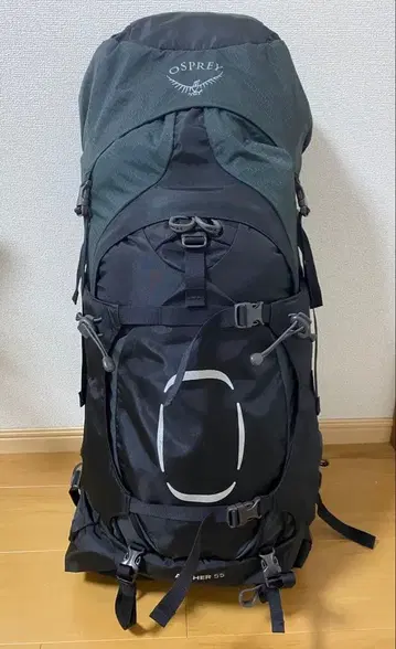 OSPREY AETHER 55 백팩 S/M 사이즈 레인 커버 포함