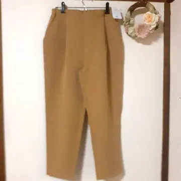 미사용 새상품 택 포함 여성용 베이지 팬츠 루즈핏 밴딩 L 사이즈