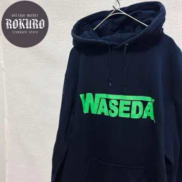 Jellan WASEDA 와세다 로고 프린트 풀오버 후드티 XL