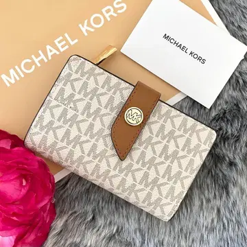 새상품 정품 MICHAEL KORS 접이식 지갑 화이트 이단 접이식 지갑