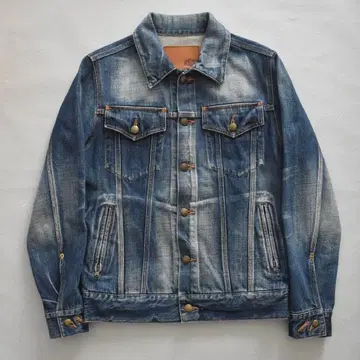 RICO 하나뿐인 riri ZIP 빈티지 가공 데님 자켓 M 벌집