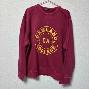 ZARA 빈티지 로고 맨투맨 M 빨간색