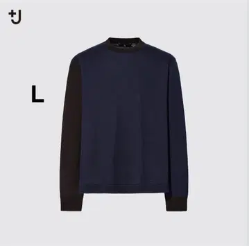 유니클로 플러스J 캐시미어 크루넥 스웨터 (긴팔) 네이비 L