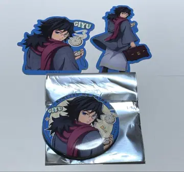 귀멸의 칼날 토미오카 기유 리로호텔즈 귀멸의 칼날 콜라보 캔뱃지 스티커