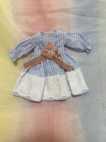 브라이스 리카짱 옷 갈아입기 의류 스카이블루 체크 드레스