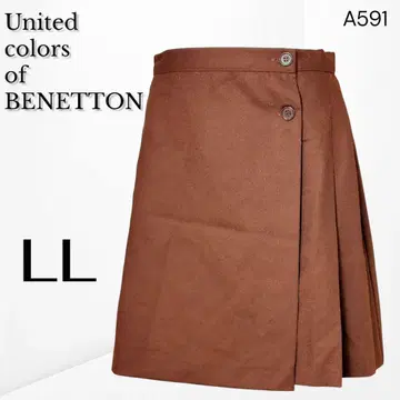 [ 유나이티드 컬러 오브 베네통 ] 울 랩 플리츠 스커트 가을/겨울 42