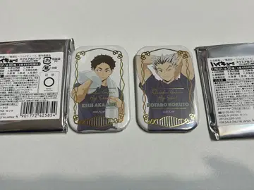 하이큐 세븐넷 한정판 스퀘어 캔뱃지 쿨다운 보쿠토 아카아시 세트