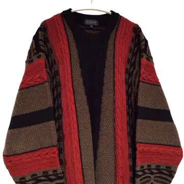 90s 빈티지 3D 니트 스웨터 멀티 M