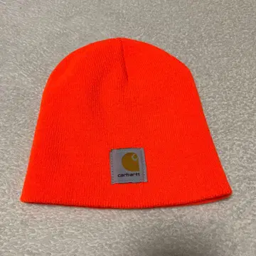 USA제 carhartt 니트 캡 비니 오렌지