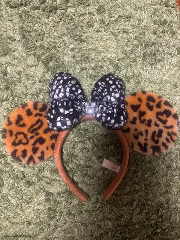 디즈니 리조트 레오파드 무늬 머리띠