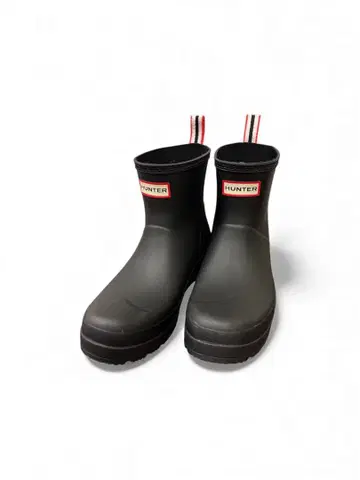 HUNTER 블랙 숏 레인부츠