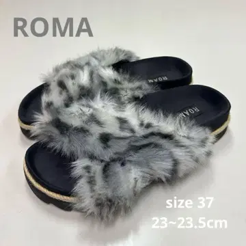 ROAM 퍼 샌들 그레이 블랙 37 23~23.5cm