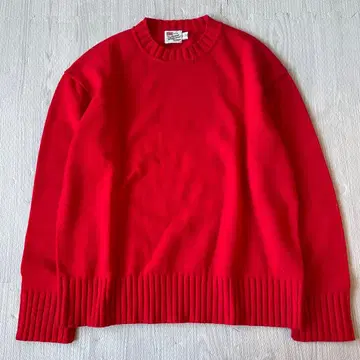 컨디션 최상 트래디셔널 웨더웨어 크루넥 니트, 울 100%