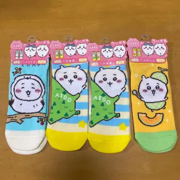 치이카와 (먼작귀) 지역 한정 양말 홋카이도 4족 세트 22~25cm