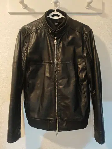 블랙 싱글 라이더 자켓