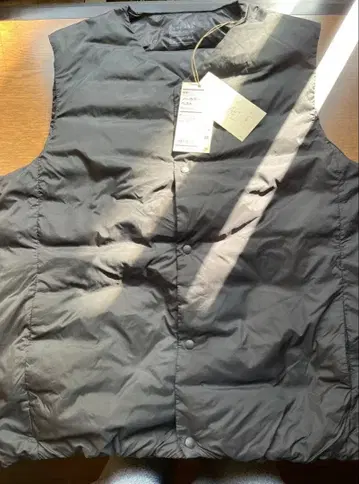 무인양품 M 블랙 노카라 다운 베스트 이너 베스트 새상품