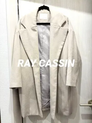 레이 카즌 롱 코트 오버 사이즈 아이보리 베이지 L