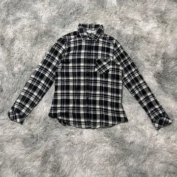 a.v.v standard S 체크 무늬 코튼 100% 긴팔 셔츠