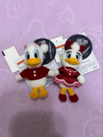 디즈니 대즐링 크리스마스 봉제 인형 참 데이지 도날드