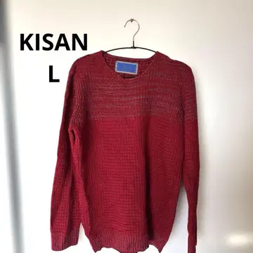 KISAN 레드 뜨개질 스웨터 L