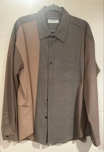 STUDIOUS 스테디오스 절개 셔츠 남성용 2 체크 무늬 브라운 계열