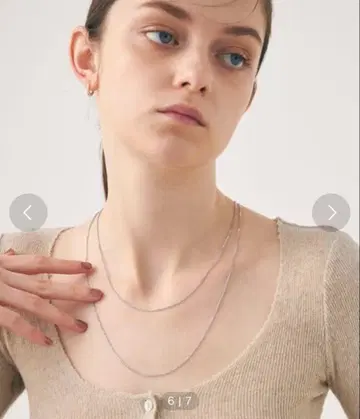 ete 에테 플레인웨어 넥 롱 목걸이 실버