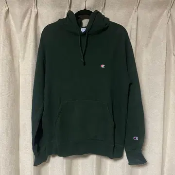 Champion 다크 그린 후드 부착 후드티 XX-LARGE