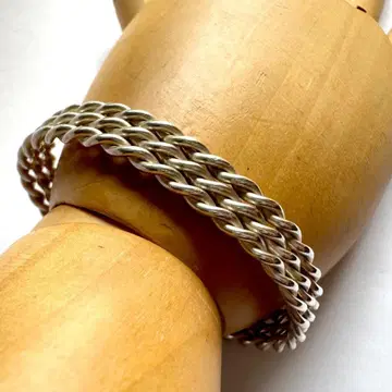 10mm Sterling Twisted Three Line Bangle