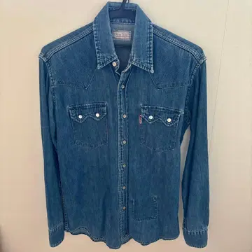 BLUE BLUE 남성용 데님 블루 긴팔 셔츠 사이즈 1