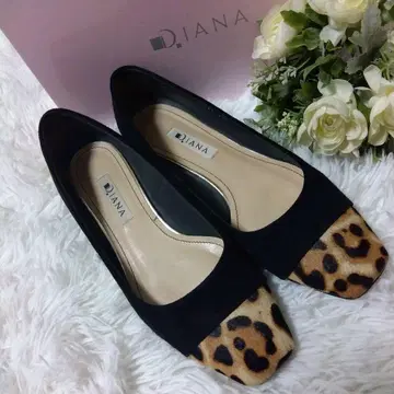 DIANA 다이애나 레오파드 송치 펌프스 블랙 23.5