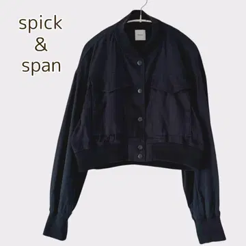 스픽 앤 스팬 블루종 아우터 코튼니드 숏 블루종 블랙 F