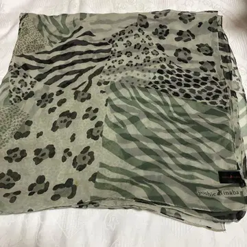 yoshie inaba 동물 패턴 쉬폰 스톨